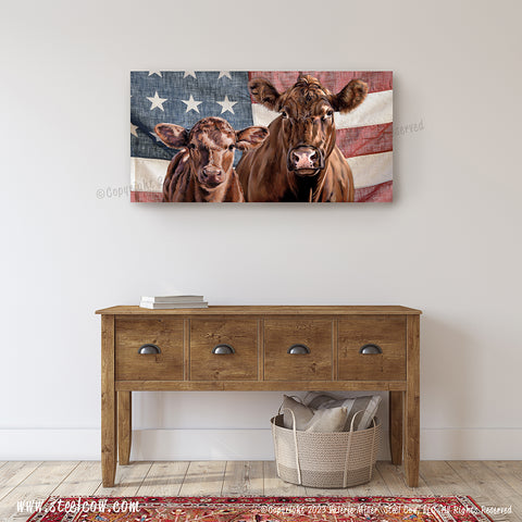 "Momma's Girl...Three" Americowna Collection Canvas Prints (4 sizes)