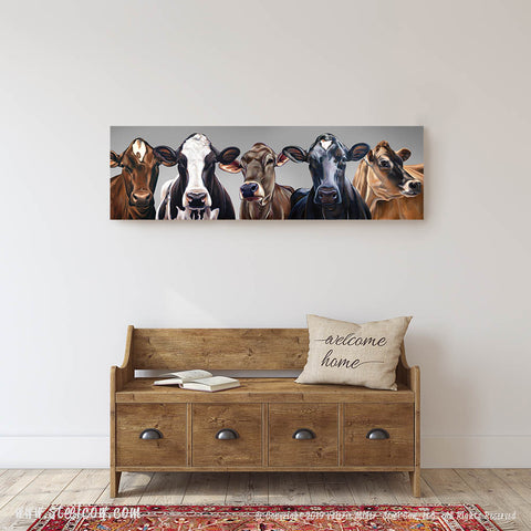 "Dairy Girls"™ Special Edition Gray Canvas Prints, Available in 5 sizes