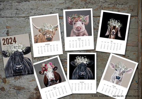 2024 Steel Cow™ Flower Collection Calendars