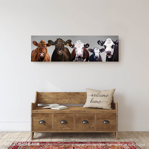 "Beefy Babes"™ Special Edition Gray Canvas Prints, Available in 5 sizes