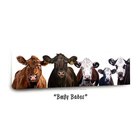 ASSORTED "Beefy Babes"™ Canvas Prints, 5 sizes available