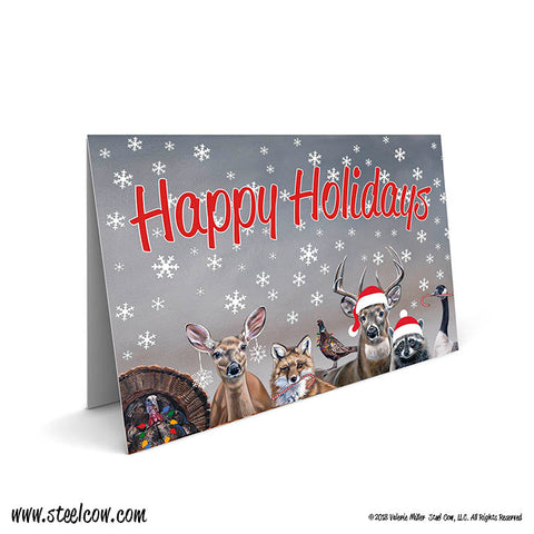 Deer Friends Happy Holidays Greeting Cards