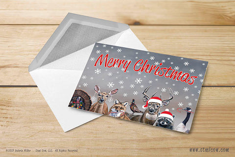 Deer Friends Merry Christmas Greeting Cards