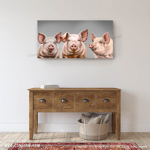 "Here, Piggy, Piggy, Piggy"™ Special Edition Canvas Prints (4 sizes)
