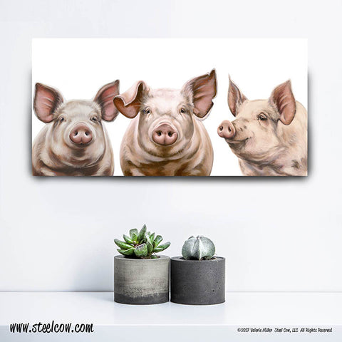 "Here, Piggy, Piggy, Piggy"™ Canvas Prints (3 sizes)